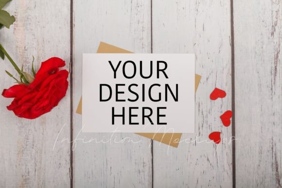 5x7 Valentine s Day Card Mockup for Graphics and Digital Sellers