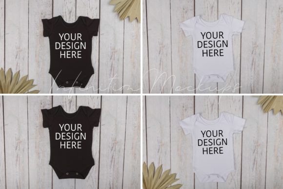 Baby Onesies Mockup Bundle for Graphics and Baby Amp