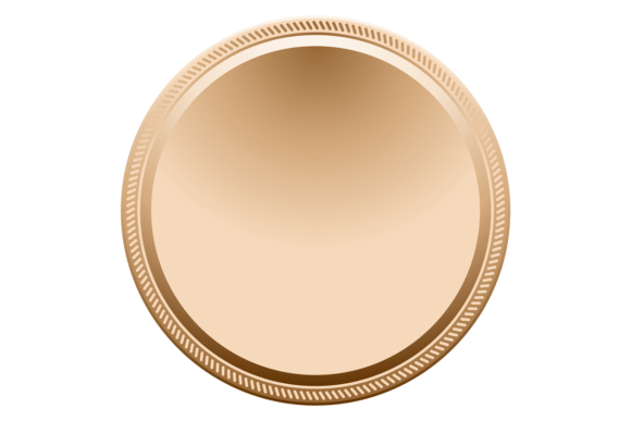 Bronze Medal Blank Mockup for Branding and Graphics