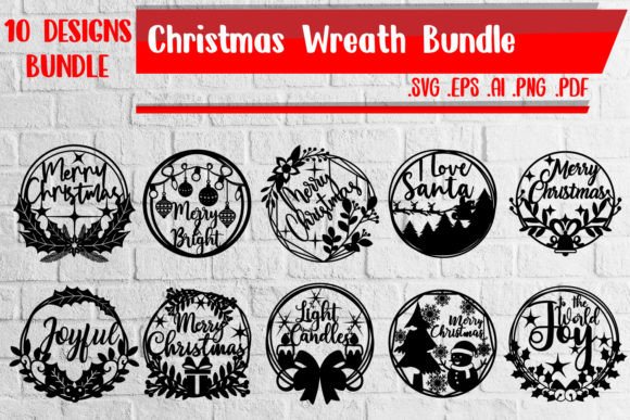 Bundle Christmas Wreath Laser Cut for Winter Amp Projects