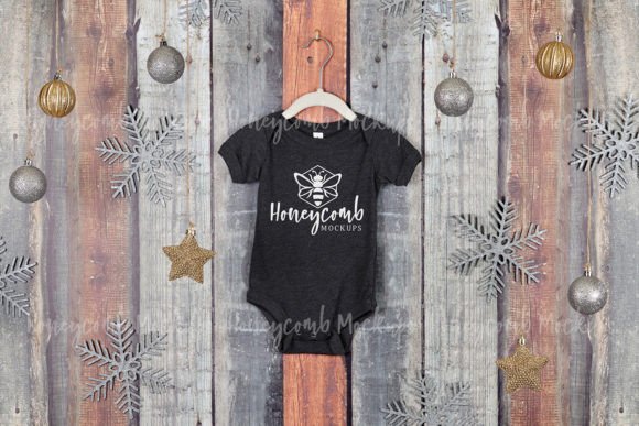 Christmas Dark Grey BC100B Baby Mockup for Graphics and Baby Amp