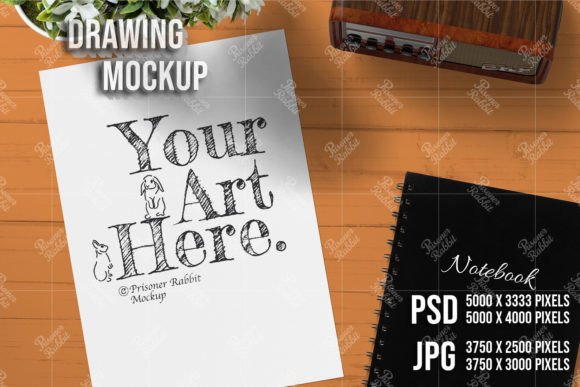 Drawing Notepad Paper Mockup Template Review