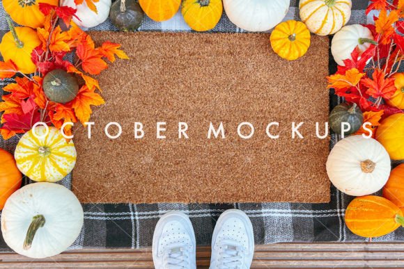 Fall Doormat SVG Mockup for Seasonal Graphics