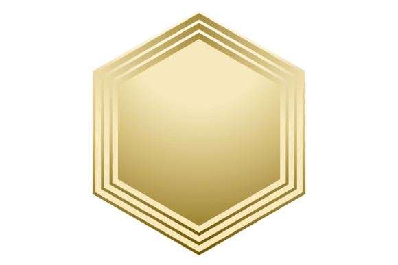 Gold Hexagon Emblem Mockup for Crafting and Graphics