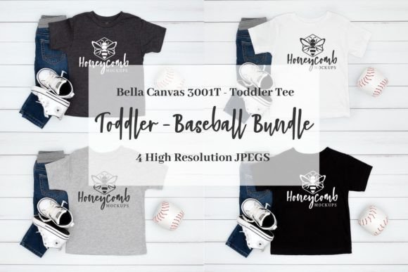 Kids Baseball Mockup Bundle, BC3001T Graphics