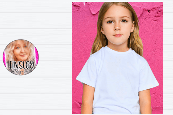 Little Girl Kid Child White Shirt Mockup for Baby Amp Graphics