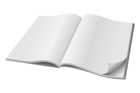 Open Blank Magazine Mockup. White Book P - A Versatile Graphic Design Asset