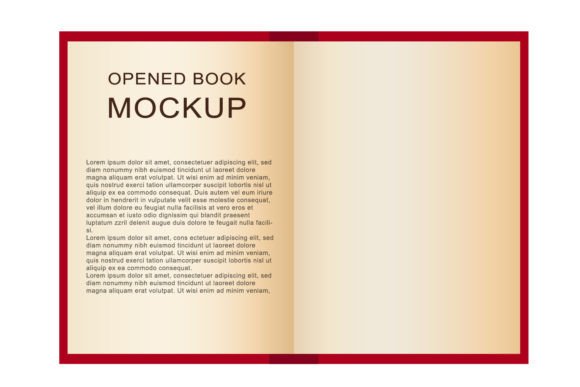 Opened Book Mockup for Graphics and Book Amp Projects