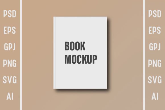 Realistic Book Mockup Template for Graphics and Book Amp