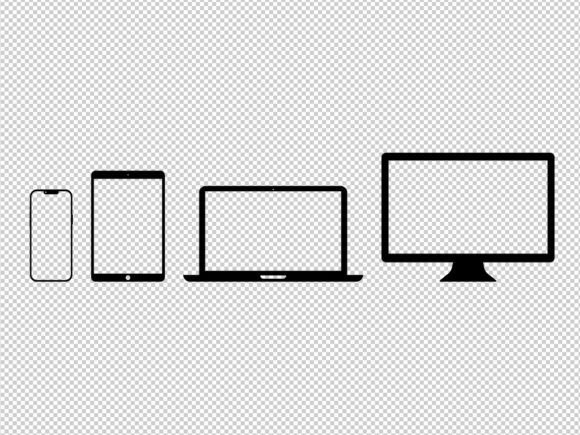 Realistic Gadgets Mockup Clipart Set for Modern Graphics