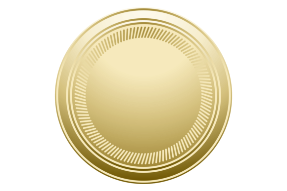 Round Golden Medal Mockup for Embroidery Projects