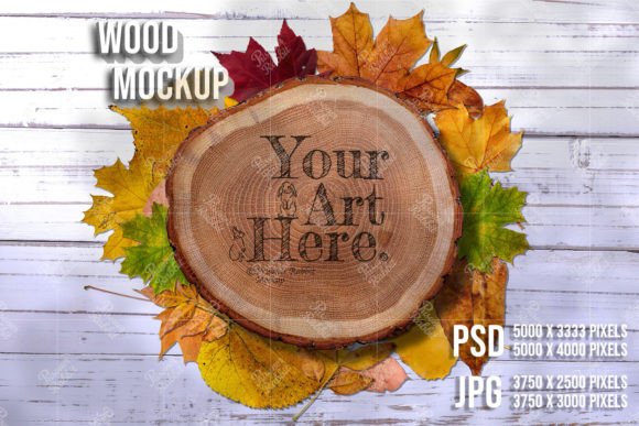 Round Wood Sign Farmhouse Style Mockup for Art Amp Graphics