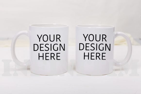 Two Mug Mockup Couple Mug Mock Up for Graphics and Mugs Amp