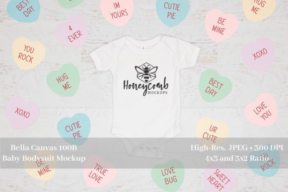 Valentines Baby Mockup White BC 100B Graphics for Baby Amp Creations
