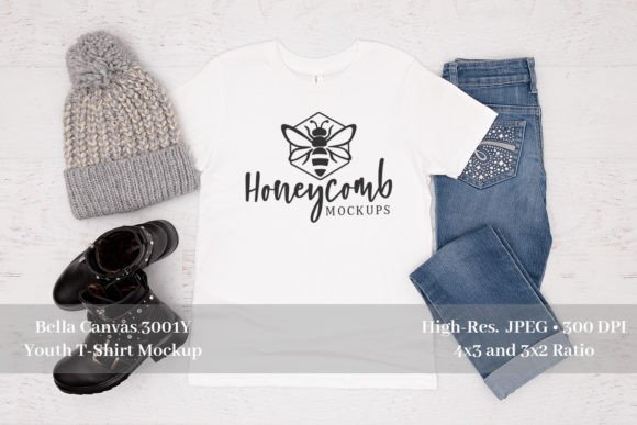 White 3001Y Winter Mockup: A Graphic Design Asset for Baby Amp Creations