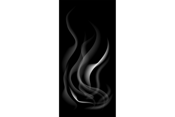 White Air Stream Smoke Mockup for Branding and Graphics