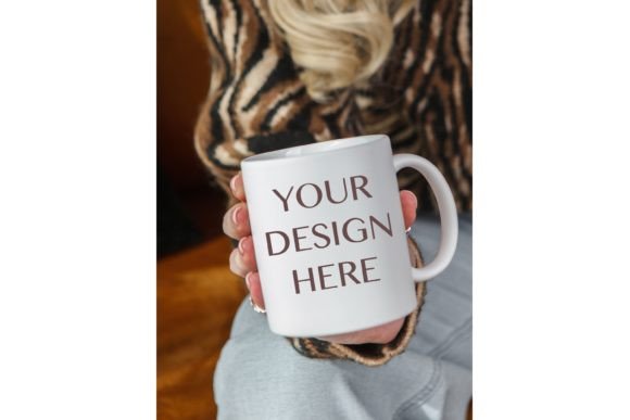 White Mug Mockup Holding in Hand - Graphics for Mugs Amp Projects