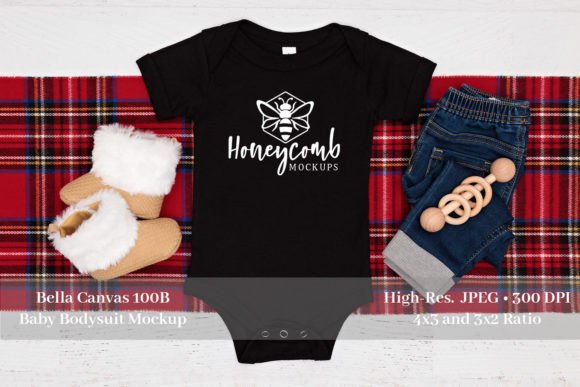 Winter 100B Baby Bodysuit Mockup for Graphics and Baby Amp Projects